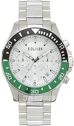S.Oliver Classic Srebrny/Stal Ø42 mm SO-4239-MC