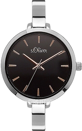 S.Oliver Classic Czarny/Stal Ø32 mm SO-4253-MQ
