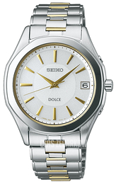 Seiko Biały/Stal w odcieniu złota Ø40 mm SADZ099