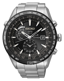 Seiko Solar GPS Czarny/Stal Ø47 mm SAST021