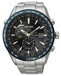 Seiko Solar GPS Czarny/Stal Ø47 mm SAST023