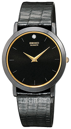 Seiko Dress Czarny/Skóra Ø34 mm SFP240