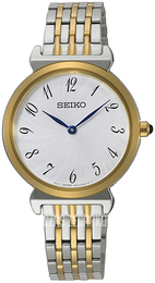 Seiko Classic Biały/Stal w odcieniu złota Ø30 mm SFQ800P1