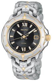 Seiko Dress Czarny/Stal w odcieniu złota Ø38 mm SGE650P1