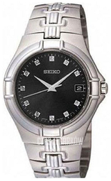 Seiko Czarny/Stal Ø36 mm SGEE25