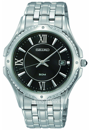 Seiko Czarny/Stal Ø39.5 mm SGEF47