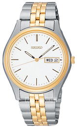 Seiko Dress Biały/Stal w odcieniu złota Ø38 mm SGF524