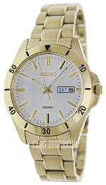 Seiko Biały/Stal w odcieniu złota Ø41 mm SGGA84