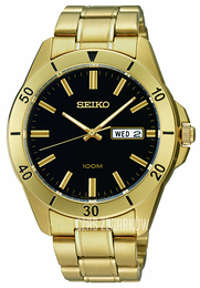 Seiko Dress Czarny/Stal w odcieniu złota Ø41 mm SGGA86