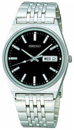 Seiko Dress Czarny/Stal Ø36 mm SJN047