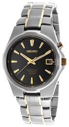 Seiko Kinetic Czarny/Stal w odcieniu złota Ø39 mm SKA214P1