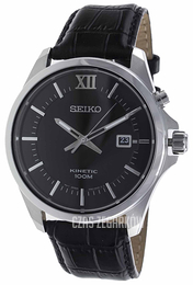 Seiko Kinetic Czarny/Skóra Ø42 mm SKA573P2