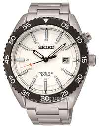 Seiko Biały/Stal Ø44.5 mm SKA615P1