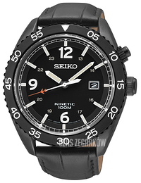 Seiko Kinetic Czarny/Skóra Ø45 mm SKA621