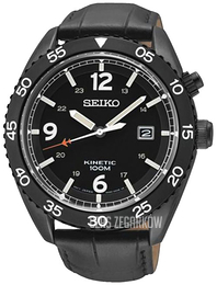Seiko Kinetic Czarny/Skóra Ø43 mm SKA621P1