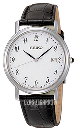 Seiko Biały/Skóra Ø34 mm SKK647P1