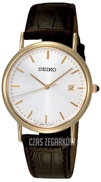 Seiko Dress Mens Srebrny/Skóra Ø33 mm SKK698P1