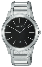 Seiko Dress Czarny/Stal Ø38 mm SKP369P1