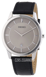Seiko Srebrny/Skóra Ø38 mm SKP383P1