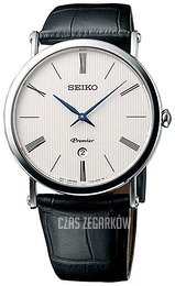 Seiko Premier Biały/Skóra Ø41 mm SKP395P1