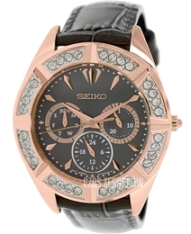 Seiko Szary/Skóra Ø37 mm SKY684