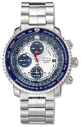 Seiko Chronograph Srebrny/Stal Ø42 mm SNA413