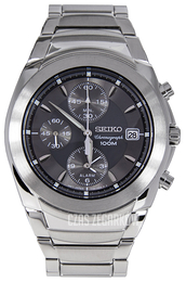 Seiko Chronograph Szary/Stal Ø39 mm SNA421P1