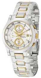 Seiko Premier Biały/Stal w odcieniu złota Ø38 mm SNA586