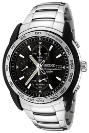 Seiko Czarny/Stal Ø49 mm SNAB95