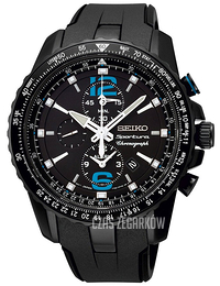 Seiko Czarny/Guma Ø42 mm SNAF25P1