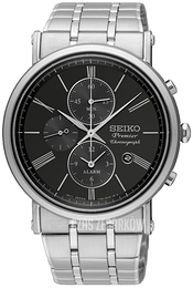 Seiko Czarny/Stal Ø41 mm SNAF75P1