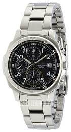 Seiko Chronograph Czarny/Stal Ø40 mm SND195P