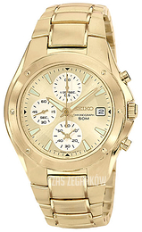 Seiko Chronograph Żółte złoto/Stal w odcieniu złota Ø41 mm SND586