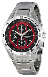 Seiko Chronograph Czarny/Stal Ø42 mm SND701