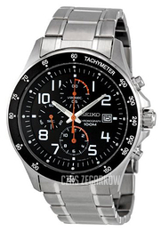 Seiko Chronograph Czarny/Stal Ø42 mm SNDA83