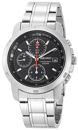 Seiko Chronograph Czarny/Stal Ø39 mm SNDB03