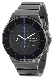 Seiko Chronograph Czarny/Stal Ø44 mm SNDD59