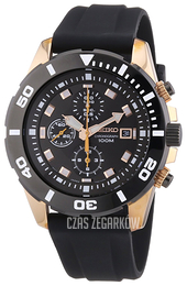 Seiko Chronograph Czarny/Guma Ø45 mm SNDE04P1