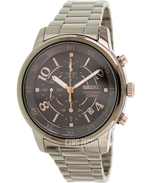 Seiko Chronograph Czarny/Stal Ø44 mm SNDW83