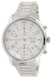 Seiko Chronograph Srebrny/Stal Ø40 mm SNDW87