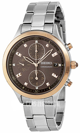 Seiko Brązowy/Stal Ø36 mm SNDX06