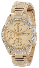 Seiko Chronograph Żółte złoto/Stal w odcieniu złota Ø35 mm SNDX76