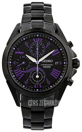 Seiko Chronograph Czarny/Stal Ø40 mm SNDZ09
