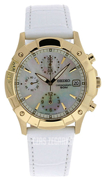 Seiko Biały/Skóra Ø36 mm SNDZ66