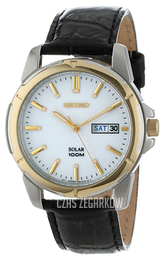 Seiko Biały/Skóra Ø40 mm SNE104