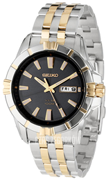 Seiko Dress Czarny/Stal w odcieniu złota Ø42 mm SNE176