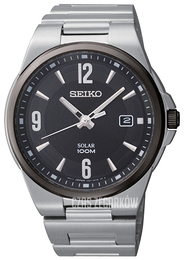 Seiko Dress Czarny/Stal Ø42 mm SNE211