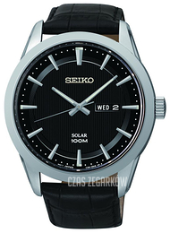 Seiko Czarny/Skóra Ø43 mm SNE363P2