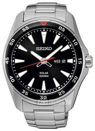 Seiko Solar Czarny/Stal Ø43 mm SNE393P1
