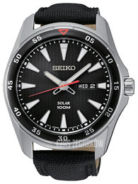 Seiko Solar Czarny/Skóra Ø42 mm SNE393P2